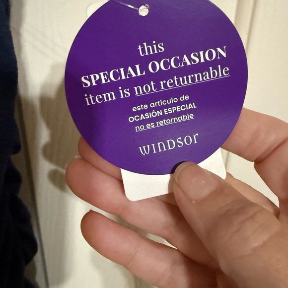 NWT Windsor Navy Sparkle Mini Dress - Picture 3 of 8